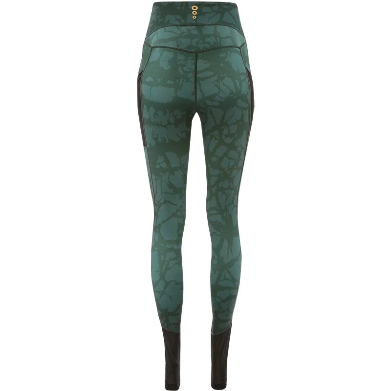 Women's Arabella 7/8 Length Tights Green / Gold 4 Women's Arabella 7/8 Length Tights Green / Gold - Image 4