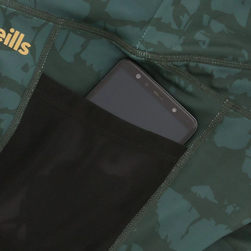 Women's Arabella 7/8 Length Tights Green / Gold 6 Women's Arabella 7/8 Length Tights Green / Gold - Image 6