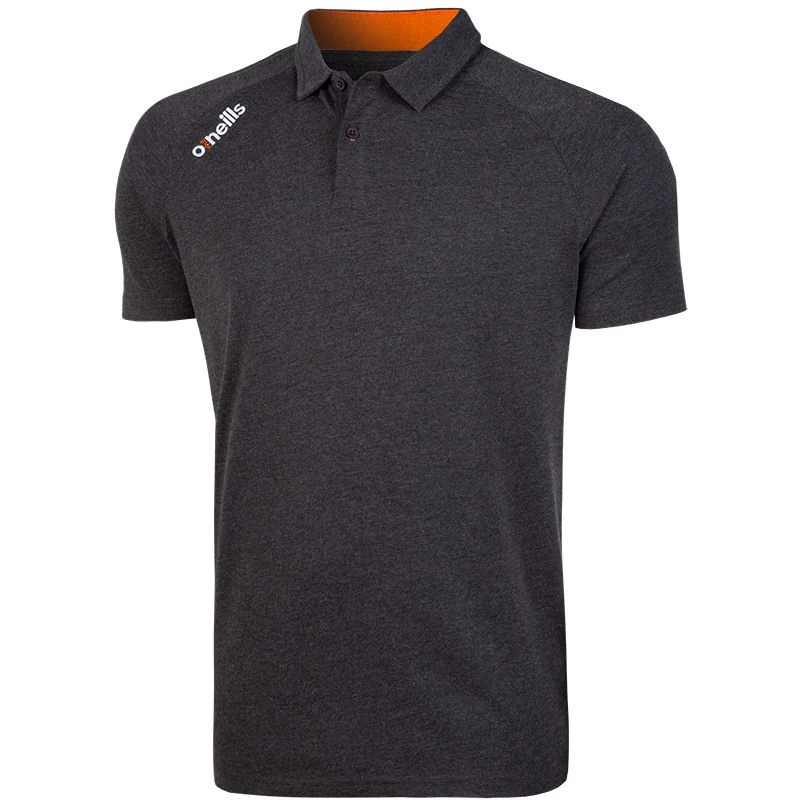 Men's Aspen Polo Marl Black / Tangerine 1 Men's Aspen Polo Marl Black / Tangerine