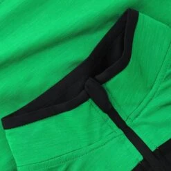 Kids' Auckland Brushed Half Zip Top Green / Black -underwear Zone auckland 122 hz brush top mel tl emer blk 2s 5