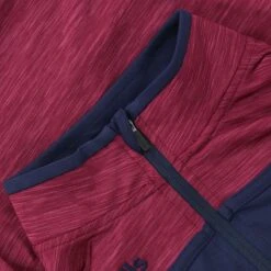 Men's Auckland Brushed Half Zip Top Maroon / Marine -underwear Zone auckland 122 hz brush top mel tl maroon marine 2s 5