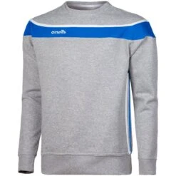underwear Zone 12 Men's Auckland Fleece Crew Neck Sweatshirt Grey / Royal / White