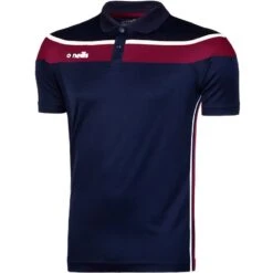 Men's Auckland Polo Shirt Marine / Maroon / White