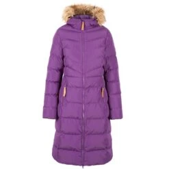 Trespass Women's Audrey Long Padded Jacket Dark Wild Purple