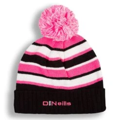 Kids' Beacon Bobble Hats Black / Flo Pink / White