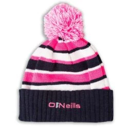 Kids' Beacon Bobble Hats Marine / Flo Pink / White