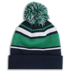 Boulder Bobble Hat Marine / Green / White -underwear Zone boulder 083 knitted bobble hat mar grn wht 4