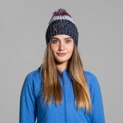 Bowen Bobble Hat Marine White Maroon -underwear Zone bowen bobble hat marl mar wht maroon 1
