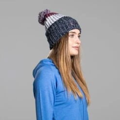 Bowen Bobble Hat Marine White Maroon -underwear Zone bowen bobble hat marl mar wht maroon 2