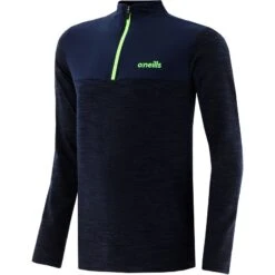 Men's Cathal Brushed Half Zip Top Marine / Green