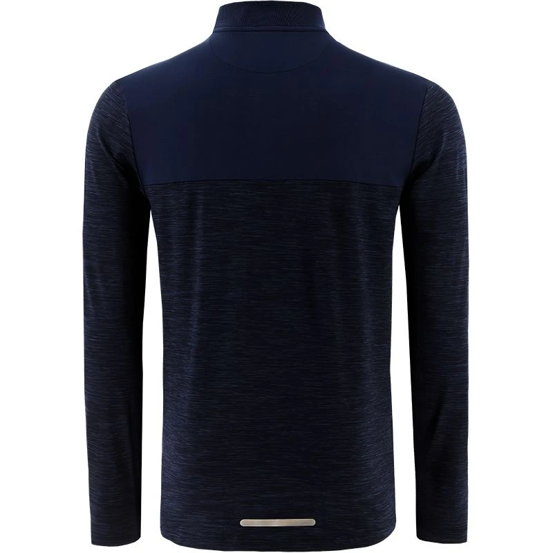 Men's Cathal Brushed Half Zip Top Marine / Green 2 Men's Cathal Brushed Half Zip Top Marine / Green - Image 2