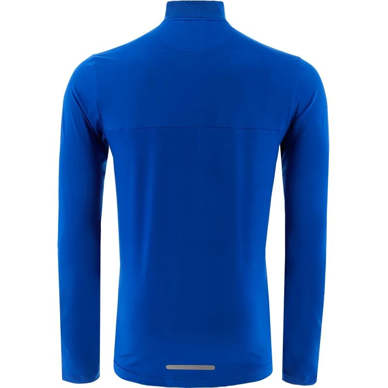 Men's Cathal Brushed Half Zip Top Royal / Yellow 2 Men's Cathal Brushed Half Zip Top Royal / Yellow - Image 2