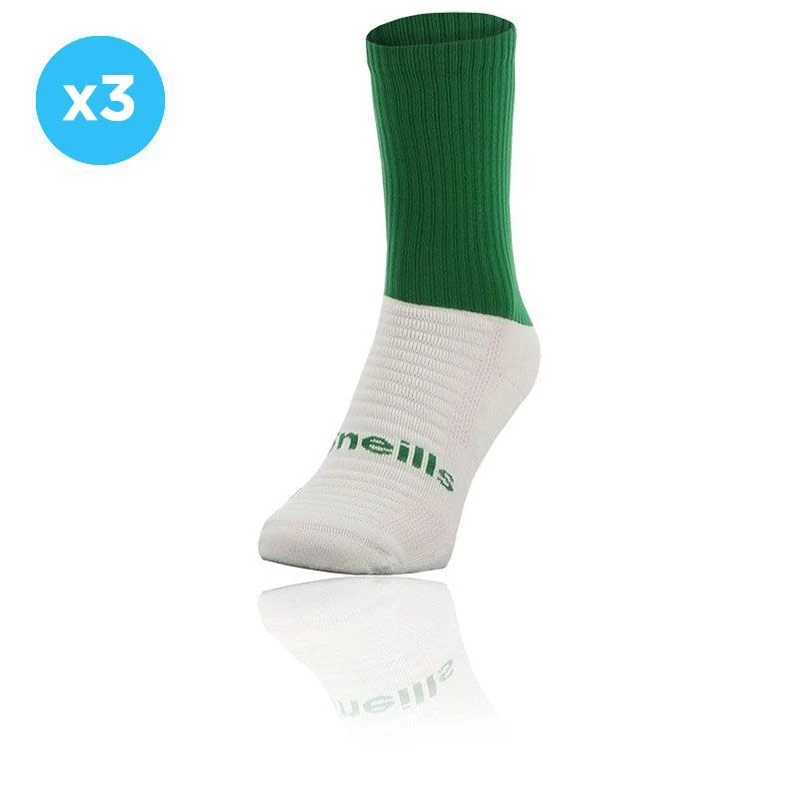Koolite Max Midi Socks 3 Pack Green / White 2 Koolite Max Midi Socks 3 Pack Green / White - Image 2