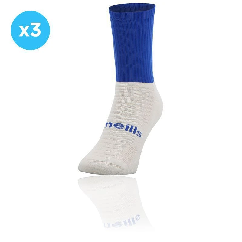 Kids' Koolite Max Midi Socks 3 Pack Royal / White 2 Kids' Koolite Max Midi Socks 3 Pack Royal / White - Image 2