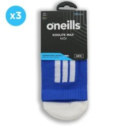 Kids' Koolite Max Midi Socks 3 Pack Royal / White 5 Kids' Koolite Max Midi Socks 3 Pack Royal / White -underwear Zone coolmax koolite midi roy wht 3 3 1