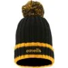 Darcy Bobble Hat Black / Amber / Dark Grey