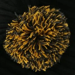 Kids' Darcy Bobble Hat Black / Amber / Dark Grey -underwear Zone darcy 083 bobble hat blk amb dgy p4 1