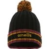 Darcy Bobble Hat Black / Maroon / Amber