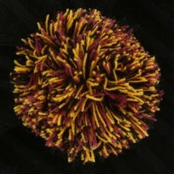 Darcy Bobble Hat Black / Maroon / Amber -underwear Zone darcy 083 bobble hat blk mro amb p4 1