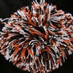 Darcy Bobble Hat Black / Orange / White -underwear Zone darcy 083 bobble hat blk ora whi p4 1