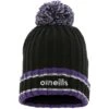 Kids' Darcy Bobble Hat Black / Purple / White