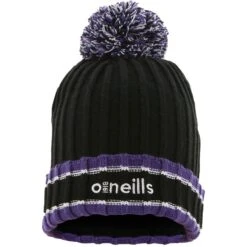 Kids' Darcy Bobble Hat Black / Purple / White