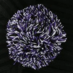 Darcy Bobble Hat Black / Purple / White -underwear Zone darcy 083 bobble hat blk pur whi p4