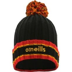 Kids' Darcy Bobble Hat Black / Red / Amber
