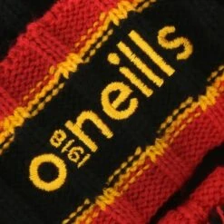 Kids' Darcy Bobble Hat Black / Red / Amber -underwear Zone darcy 083 bobble hat blk red amb p3