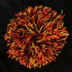 Darcy Bobble Hat Black / Red / Amber -underwear Zone darcy 083 bobble hat blk red amb p4 1