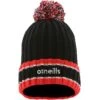 Darcy Bobble Hat Black / Red / White