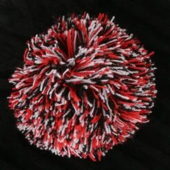 Kids' Darcy Bobble Hat Black / Red / White -underwear Zone darcy 083 bobble hat blk red whi p4