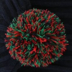 Kids' Darcy Bobble Hat Marine / Green / Red -underwear Zone darcy 083 bobble hat mne emer red p4