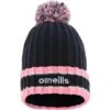 Darcy Bobble Hat Marine / Pink / White