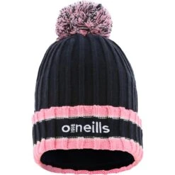 Darcy Bobble Hat Marine / Pink / White