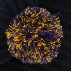 Kids' Darcy Bobble Hat Marine / Purple / Amber -underwear Zone darcy 083 bobble hat mne pur amb p4