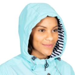 Trespass Women's Flourish Waterproof Hooded Jacket Aquamarine -underwear Zone fajkratr0037aqm 5