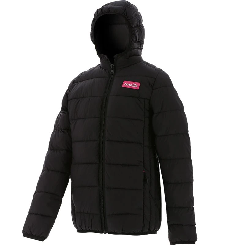 Kids' Fiona Hooded Padded Jacket Black / Pink 1 Kids' Fiona Hooded Padded Jacket Black / Pink