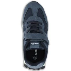 Fionn Velcro Retro Junior Trainers Navy / Blue -underwear Zone fionn retro runner velcro ps navy blue junior 3