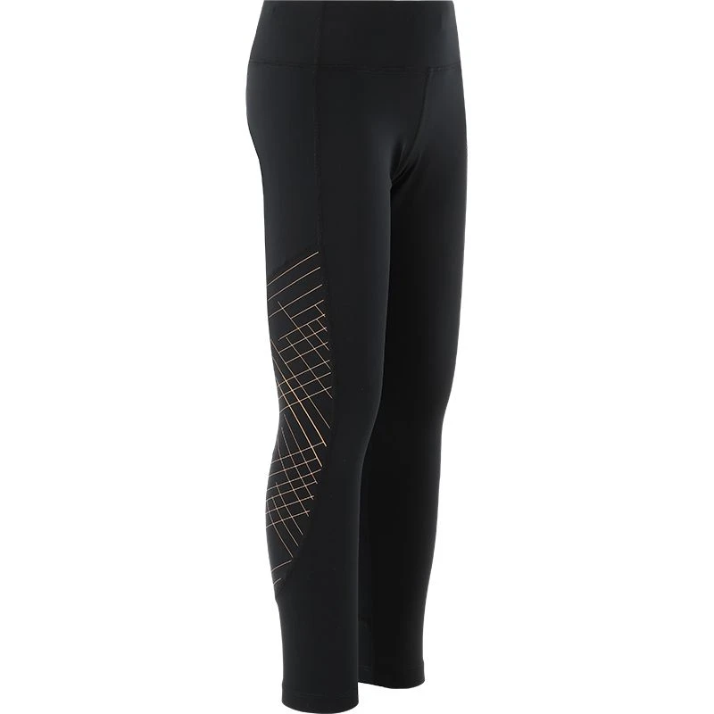 Kids' Freya 7/8 Leggings Black / Rose Gold 1 Kids' Freya 7/8 Leggings Black / Rose Gold