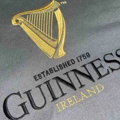 Guinness Men's Embroidered Harp T-Shirt Pewter -underwear Zone g1339 03