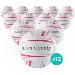 Inter County Football 12 Pack White / Pink