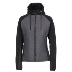 Trespass Women's Grace Full Zip Hybrid Jacket Black -underwear Zone grace fatolstr0018 blk a