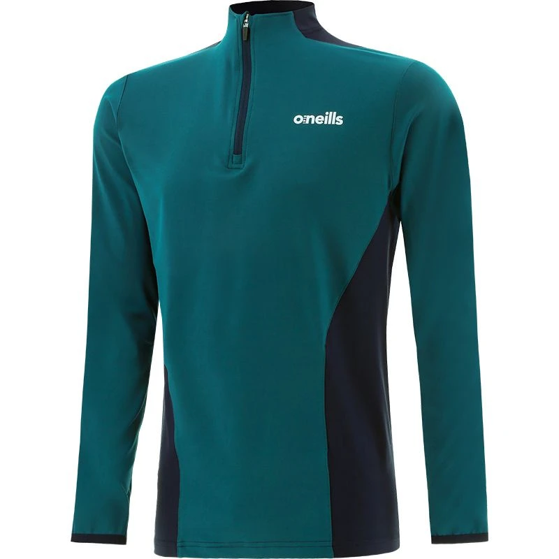 Men's Hayden Brushed Half Zip Top Green / Marine / Amber 1 Men's Hayden Brushed Half Zip Top Green / Marine / Amber