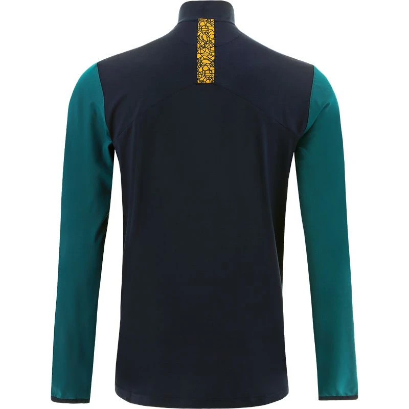 Men's Hayden Brushed Half Zip Top Green / Marine / Amber 2 Men's Hayden Brushed Half Zip Top Green / Marine / Amber - Image 2