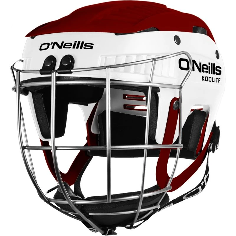 Koolite Hurling Helmet White / Maroon 1 Koolite Hurling Helmet White / Maroon