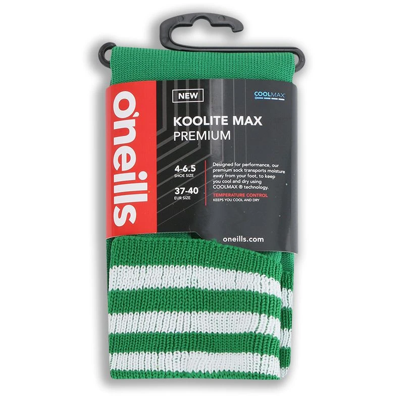 Koolite Max Premium Sports Socks Bars Green / White 3 Koolite Max Premium Sports Socks Bars Green / White - Image 3