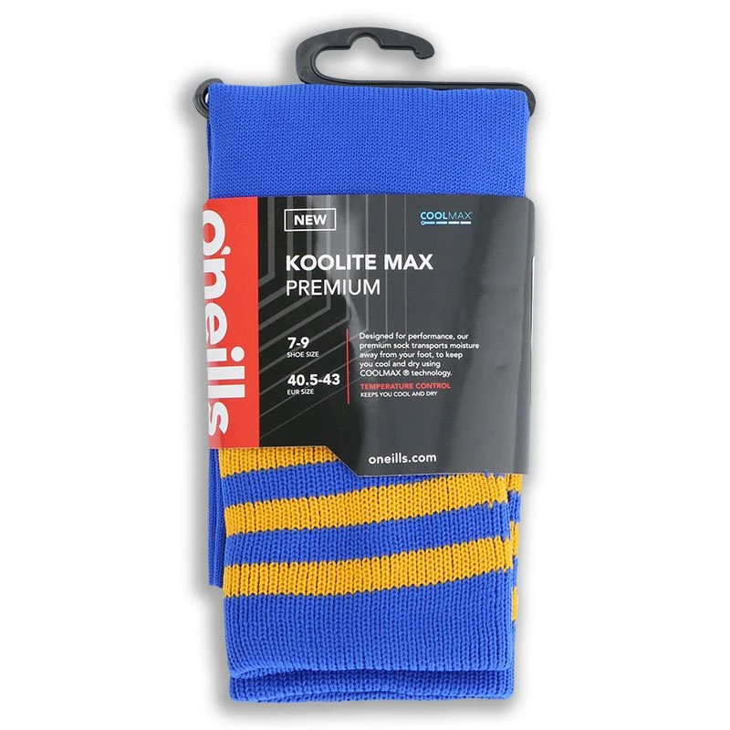 Koolite Max Premium Sports Socks Bars Royal / Amber 3 Koolite Max Premium Sports Socks Bars Royal / Amber - Image 3