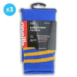 Kids' Koolite Max Premium Sports Socks Bars 3 Pack Royal / Amber -underwear Zone kmpr s02 0 gen roamxx adlt p3x12 1
