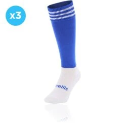 Kids' Koolite Max Premium Sports Socks Bars 3 Pack Royal / White